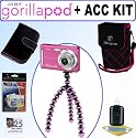 Joby GP1-0PEN Gorillapod Flexible Tripod (Pink) w/ Accessory Kit