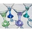 Fire and Light Recycled Martini Glass (Aqua)