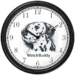Dalmatian Dog Wall Clock by WatchBuddy Timepieces (Hunter Green Frame)
