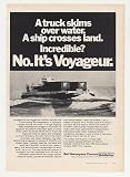 1976 Bell Aerospace Voyageur Amphibious Hovercraft Print Ad