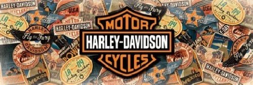 1art1 50045 Harley Davidson - Reise, Klassische Logos Midi-Poster 91 x 30 cm