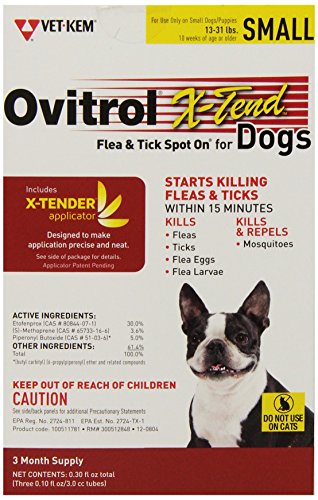 Ovitrol 3-Pack X-Tend Pest Control Spot on for Dog, 13 to 31-Pound Ovitrol 3-Pack X-Tend Pest Control Spot on for Dog, 13 to 31-Pound