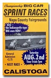 1975 Calistoga Sprint Car Racing Poster Print