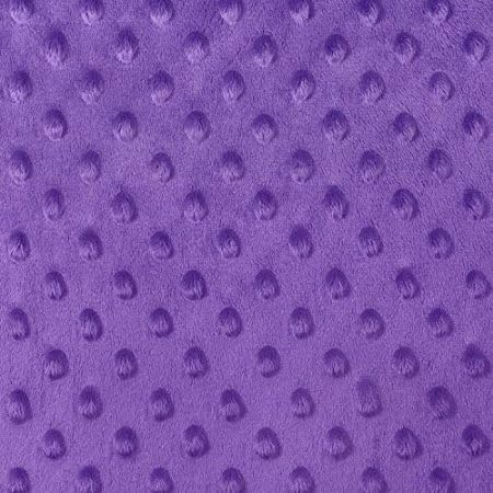 Purple Minky Dimple Dot Fabric Sold By the Yard (Purple)