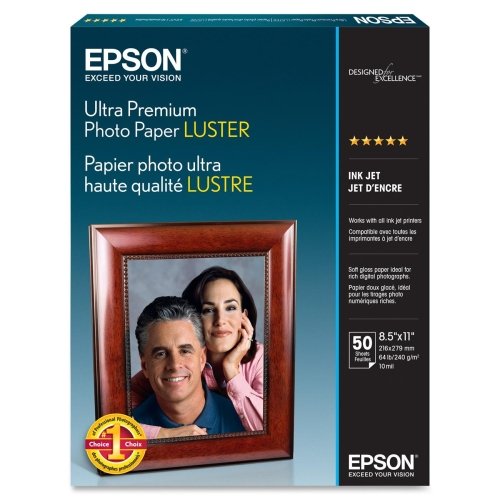 Wholesale CASE of 5 - Epson Premium Luster Photo Paper-Premium Photo Paper,Glossy,64 lb.,8-1/2