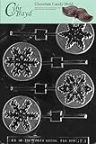 Cybrtrayd C151 Assorted Snowflakes Lolly Chocolate Candy Mold with Exclusive Cybrtrayd Copyrighted Chocolate Molding Instructions