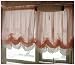Victorian Pink Ruffle Adjustable Balloon Curtain w/lace