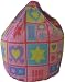 Heart and Stars Pink Bean Bag with Beans