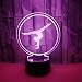 YTDZLTD Creative 3D Gymnastics Night Light 16 Colors Changing USB Power Remote Control Touch Switch Decor Lamp Optical Illusion Lamp LED Table Desk Lamps
