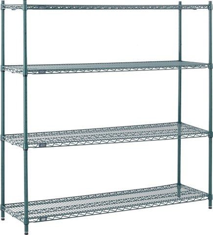 Nexel Industries 18547G 18 x 54 x 74 in. Electroplating Starter Shelf Unit44; Poly-Green