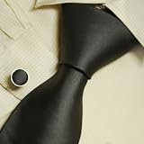 Grey striped solid designer mens ties personalized gift mens style silk necktie cufflinks set 5054