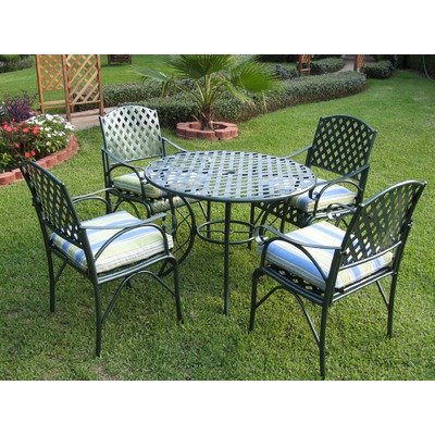International Caravan 5 PC Diamond Lattice Outdoor Dining Set product image