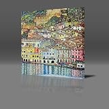 GUSTAV KLIMT Malcena At The Gardasee Large Gallery Framed Canvas Art Print Ready To Hang NEW