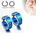 U2U® Pair of 316L Surgical Stainless Steel Non-Piercing Clip On Round Earrings (Colors Optional)