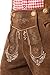 Bavarian Traditional Leather Trousers Lederhosen with Suspenders Lightbrown