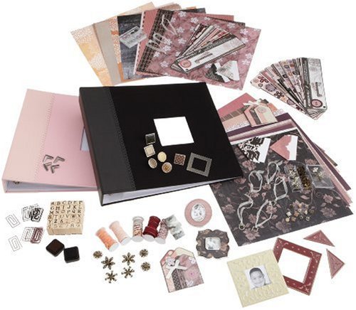 SCRAPabilities Scrapbooking gift Set, Black/Pink 