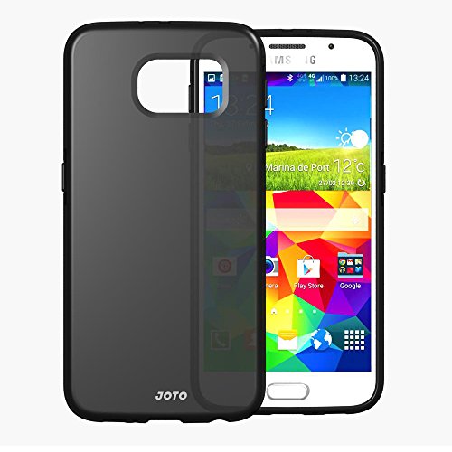 Galaxy S6 Case, [Slim Fit] JOTO Samsung Galaxy S6 Case Cover Clear, Slim / Lightweight / Best Fit / Flexible Grip / Shock Absorption, Slim Soft Protective Case for Galaxy S6 (2015) (Black)