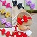 Qandsweet Baby Girl's Headbands Hair Bow Crystal Flower (9 Pack)