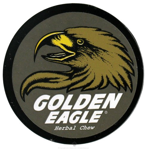 Golden Eagle Herbal Chew NonTobacco Chews Straight (Gray Label) 1.2 oz. plastic canisters (a)