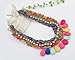 Oliasports® Torsade Layers Colorful Ball Beaded Bib Choker Collar Necklace