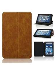 Personal Computer: Amazon Fire Case, ACdream (TM) Ultra Slim Premium PU Leather Cover Case for Amazon Fire 7 (5th Generation 2015 release), Brown - ACdream