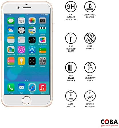 iPhone 6 / 6S Screen Protector, Coba 0.3mm Tempered Glass Protector [3D Touch Compatible] - Anti-Scratch, Fingerprint Free Oleophobic Coating, HD Ultra Clear (1 Pack, Lifetime Warranty)