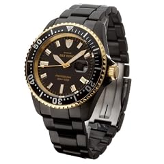 Detomaso Herren-Armbanduhr Automatik SAN REMO Black Gold DT1025-F