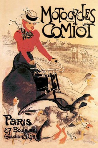 Motorcycles Comiot by unknown. Size 17.75 X 26.50 Art Poster Print