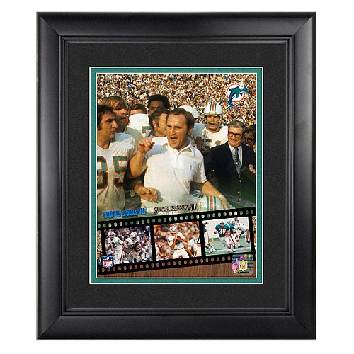 Mounted Memories Miami Dolphins Framed Super Bowl Champions Film Strip Photo