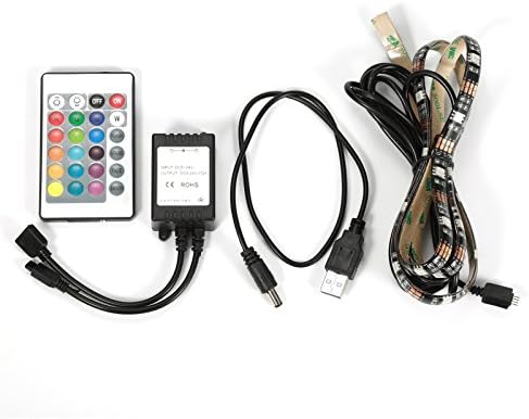 DigRepair Bias Lighting for HDTV USB LED Strip Multi Color RGB LED Neon Accent Lighting System Kit for Flat Screen TV LCD, Desktop PC ( Remote control)