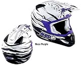 Answer DOT Comet Padded and Vented Off Road Dirt Bike Helmet (5 Graphics)- Frontiercycle (Free U.S. Shipping) (2XL, HAZE PURPLE)