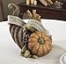 Harvest Collection Thanksgiving Pumpkin Cornucopia Table Centerpiece 12.25"
