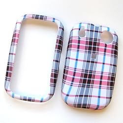 Palm Pre Sprint Rubberized Snap On Protector Hard Case Image Cover Pink Plaid