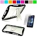 Premium TPU Hard Crystal Case Cover with Kickstand for Samsung Galaxy Tab 7 inch LCD Display Screen Wifi 3G Samsung Galaxy Tablet P1000 + Anti Glare Clear Screen Protector