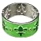 Zirconite Green Fleur de Lis Enamel Bracelet&nbsp;