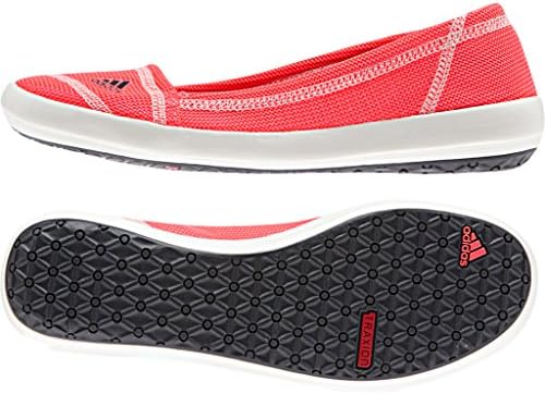 Adidas Boat Slip-On Sleek Shoe - Women's Flash Red / Dark Grey / Chalk White 7