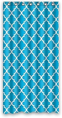 Custom Window Curtains Morocan Sky Blue Light Polyester Fabric Drape/Panels/Treatment 52 X 84 Inch (One Piece) Bedroom Decor