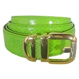 MEN’S LIME GREEN SNAKESKIN BELT