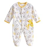 Happy Cherry 接結 新生児服 カバーオール 兼用パジャマ 長袖 春秋冬 ポーラーフリース ベビー服 可愛い 男の子 女の子 出産祝い ダック 0-1歳 6