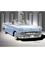 Home: 1957 PONTIAC STAR CHIEF -Powder Blue - OFFICIAL DANNY WHITFIELD ART SIZE 20x24 - Michigan Photo Company