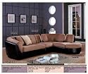 3pcs Microfiber Modern Sectional Sofa Set FREE Ottoman Cm6612