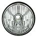 Adjure T50100 Smooth Clear Lens 5-3/4 Diamond Cut Ice Motorcycle Headlight with H4 Bulb