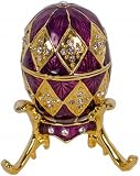 Jewelry : Purple & Gold Egg Trinket Box