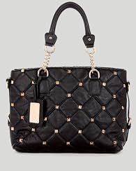 Quilted Pyramid Stud Tote