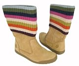 Coach Tatum Suede Signature Stripe Knit Boots