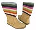 Coach Tatum Suede Signature Stripe Knit Boots