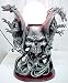 Twin Dragons & Skull Globe Table Lamp Medieval Wicked