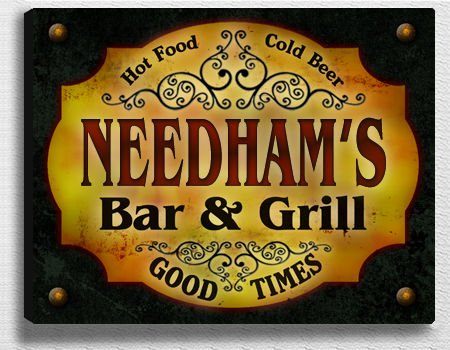 Needham's Bar & Grill 14'' x 11'' Collectible Stretched Canvas