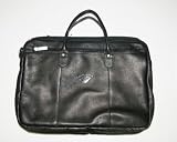Pangea Brands Minnesota Wild Black Leather Laptop Bag with Sholder Strap