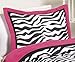 Sweet Jojo Designs 4-Piece Hot Pink, Black & White Funky Zebra Children's and Kids Bedding Girls Twin Set